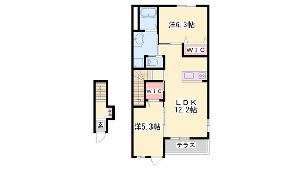 エコハウス華園 社の物件間取画像
